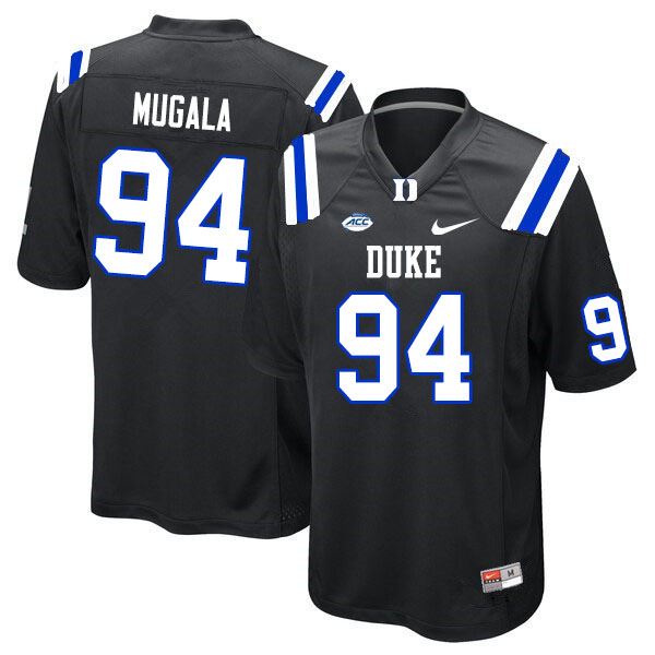 Men #94 Twazanga Mugala Duke Blue Devils College Football Jerseys Sale-Black